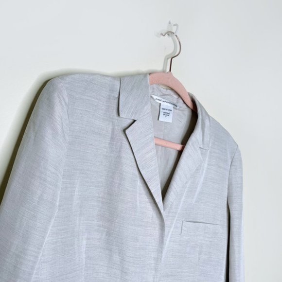 ⚡️SOLD⚡️ dvf diane von furstenberg grey linen-blend school boy blazer - size 8 - Picture 9 of 9